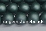 CSB1725 15.5 inches 14mm round matte shell pearl beads wholesale