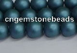 CSB1732 15.5 inches 8mm round matte shell pearl beads wholesale