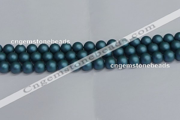 CSB1733 15.5 inches 10mm round matte shell pearl beads wholesale