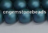 CSB1735 15.5 inches 14mm round matte shell pearl beads wholesale