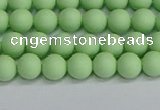 CSB1740 15.5 inches 4mm round matte shell pearl beads wholesale