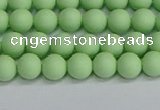 CSB1740 15.5 inches 4mm round matte shell pearl beads wholesale