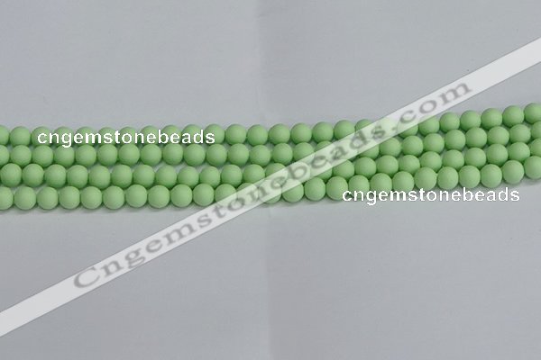 CSB1740 15.5 inches 4mm round matte shell pearl beads wholesale