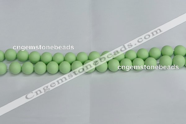 CSB1743 15.5 inches 10mm round matte shell pearl beads wholesale