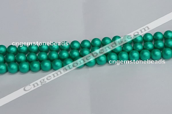 CSB1753 15.5 inches 10mm round matte shell pearl beads wholesale