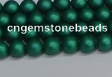 CSB1760 15.5 inches 4mm round matte shell pearl beads wholesale