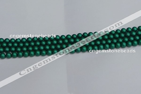 CSB1760 15.5 inches 4mm round matte shell pearl beads wholesale