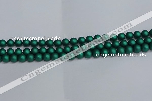 CSB1762 15.5 inches 8mm round matte shell pearl beads wholesale