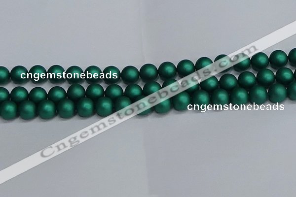 CSB1764 15.5 inches 12mm round matte shell pearl beads wholesale