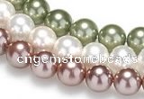 CSB18 16 inches 10mm round shell pearl beads Wholesale