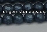 CSB1973 15.5 inches 10mm faceted round matte shell pearl beads