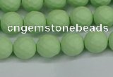 CSB1991 15.5 inches 6mm faceted round matte shell pearl beads