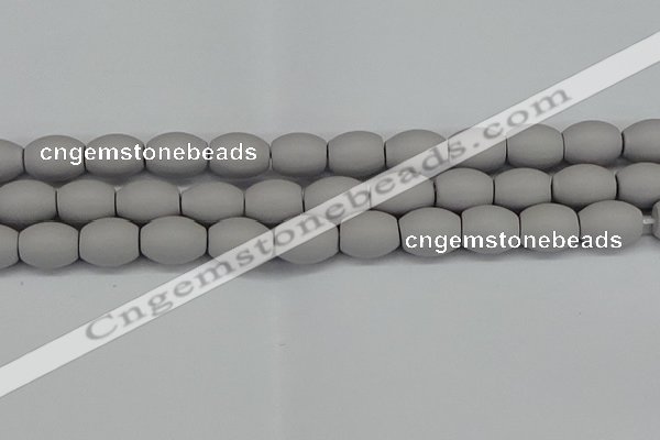 CSB2105 15.5 inches 10*14mm rice matte shell pearl beads