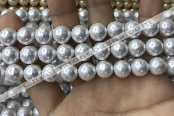 CSB2111 15.5 inches 10mm ball shell pearl beads wholesale
