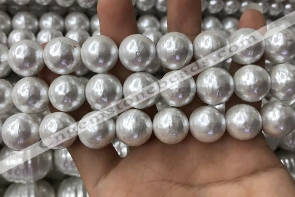 CSB2114 15.5 inches 16mm ball shell pearl beads wholesale