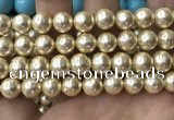 CSB2120 15.5 inches 16mm ball shell pearl beads wholesale