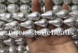 CSB2127 15.5 inches 16*25mm teardrop shell pearl beads wholesale