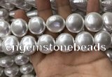 CSB2130 15.5 inches 20mm flat round shell pearl beads wholesale