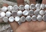 CSB2138 15.5 inches 14mm coin shell pearl beads wholesale