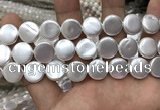 CSB2139 15.5 inches 16mm coin shell pearl beads wholesale