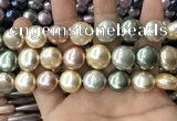 CSB2152 15.5 inches 16mm flat round mixed shell pearl beads