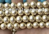 CSB2188 15.5 inches 18mm ball shell pearl beads wholesale