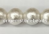 CSB2204 15.5 inches 12mm round wrinkled shell pearl beads wholesale