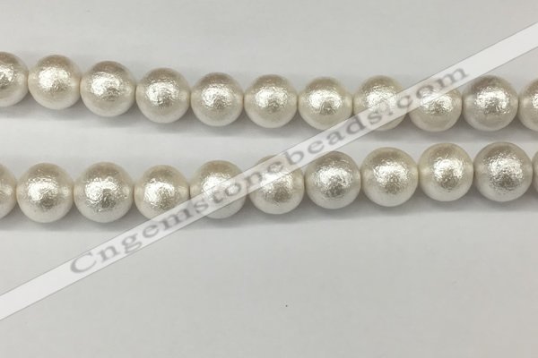 CSB2206 15.5 inches 16mm round wrinkled shell pearl beads wholesale