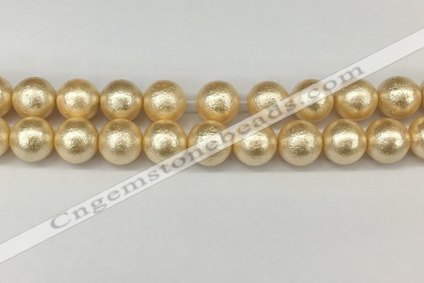 CSB2226 15.5 inches 16mm round wrinkled shell pearl beads wholesale