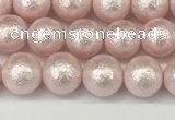 CSB2231 15.5 inches 6mm round wrinkled shell pearl beads wholesale