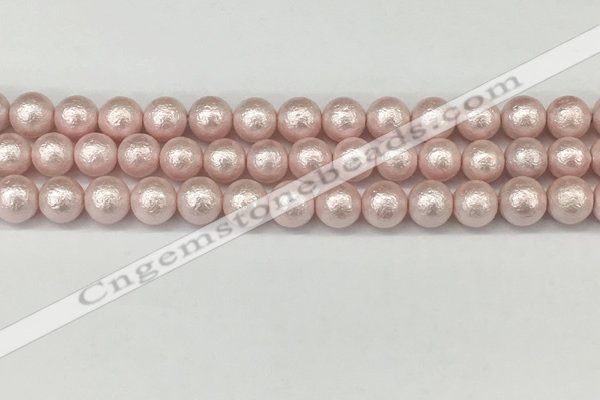 CSB2232 15.5 inches 8mm round wrinkled shell pearl beads wholesale