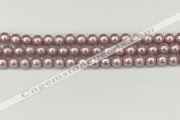 CSB2241 15.5 inches 6mm round wrinkled shell pearl beads wholesale