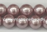 CSB2242 15.5 inches 8mm round wrinkled shell pearl beads wholesale