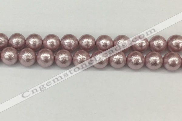 CSB2245 15.5 inches 14mm round wrinkled shell pearl beads wholesale