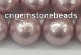 CSB2246 15.5 inches 16mm round wrinkled shell pearl beads wholesale