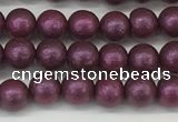 CSB2250 15.5 inches 4mm round wrinkled shell pearl beads wholesale