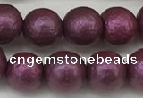 CSB2253 15.5 inches 10mm round wrinkled shell pearl beads wholesale