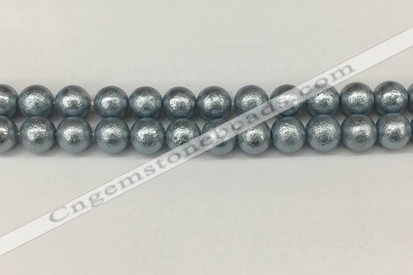 CSB2283 15.5 inches 10mm round wrinkled shell pearl beads wholesale