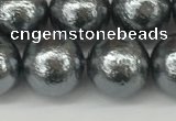 CSB2294 15.5 inches 12mm round wrinkled shell pearl beads wholesale