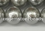 CSB2306 15.5 inches 16mm round wrinkled shell pearl beads wholesale