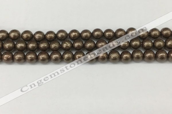 CSB2311 15.5 inches 6mm round wrinkled shell pearl beads wholesale