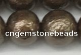 CSB2316 15.5 inches 16mm round wrinkled shell pearl beads wholesale