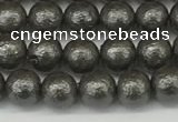 CSB2320 15.5 inches 4mm round wrinkled shell pearl beads wholesale
