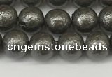 CSB2321 15.5 inches 6mm round wrinkled shell pearl beads wholesale