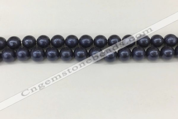 CSB2342 15.5 inches 8mm round wrinkled shell pearl beads wholesale