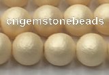 CSB2391 15.5 inches 6mm round matte wrinkled shell pearl beads