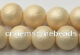 CSB2392 15.5 inches 8mm round matte wrinkled shell pearl beads