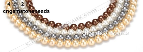 CSB24 16 inches 12mm round shell pearl beads Wholesale