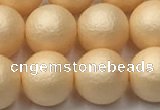 CSB2403 15.5 inches 10mm round matte wrinkled shell pearl beads