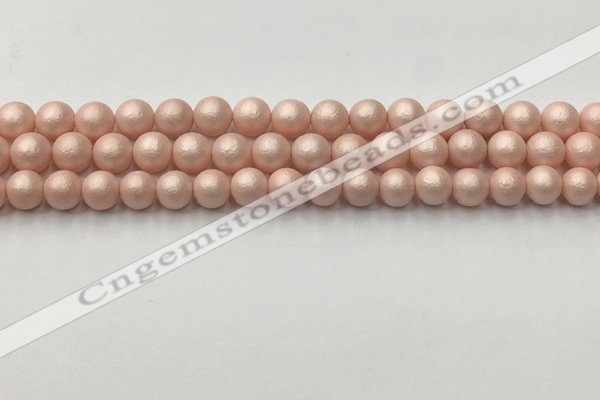 CSB2411 15.5 inches 6mm round matte wrinkled shell pearl beads